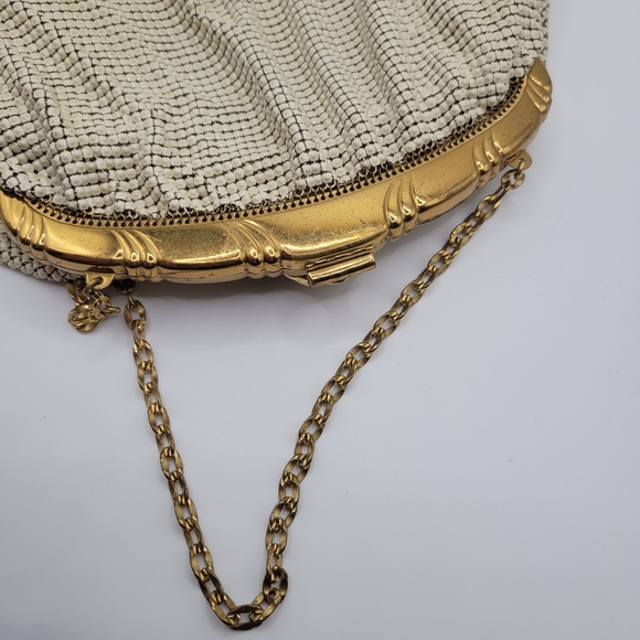 VTG Whiting & Davis Mesh Handbag with Rhinestone Clasp - Picture 5 of 16